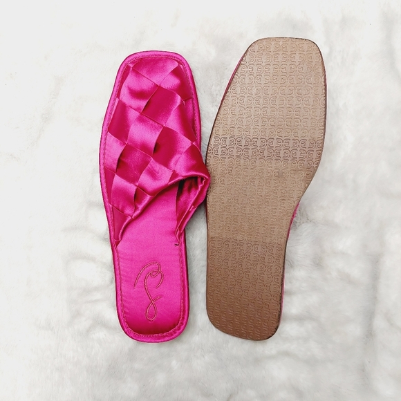 NEW Bundle Of Three Sam Edelman Rhys Pink Silver Slip On Round Toe Mules S139 - Picture 4 of 7